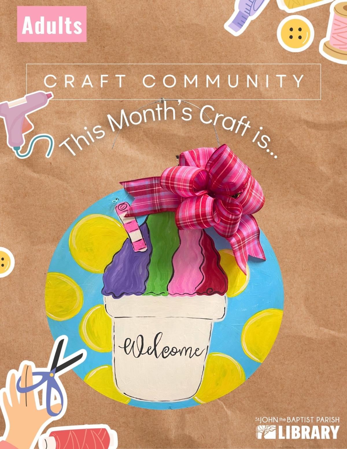 Colorful Sno-ball Doorhanger